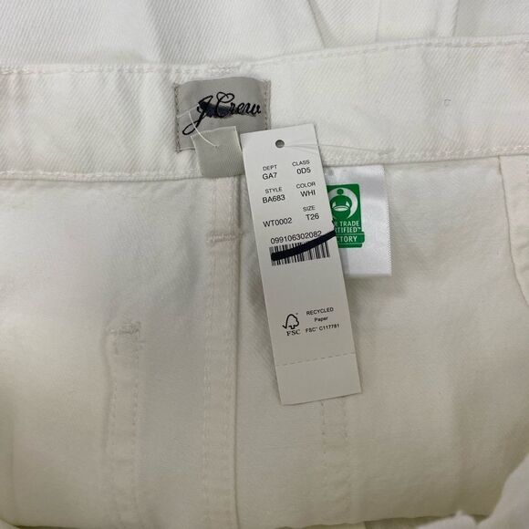 J. Crew White Patch Pocket Jeans Item BA683* - Picture 5 of 5